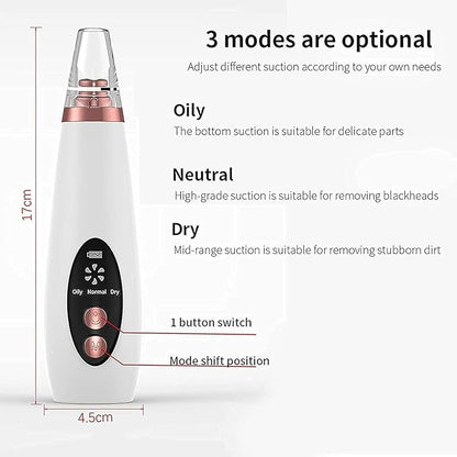Blackhead Remover Vacuum Pore Cleaner 6 in 1 – Rechargeable Facial Acne & Whitehead Extraction Device