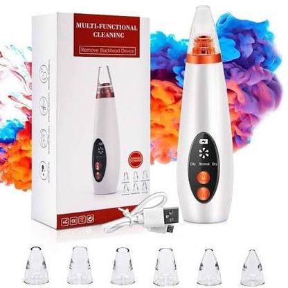Blackhead Remover Vacuum Pore Cleaner 6 in 1 – Rechargeable Facial Acne & Whitehead Extraction Device
